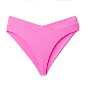 SUMMERFUL Lido Banded High Waist Bikini
Bottom in Flamingo size XS